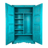 Indian Hand Carved Solid Wooden Cupboard Wardrobe D45